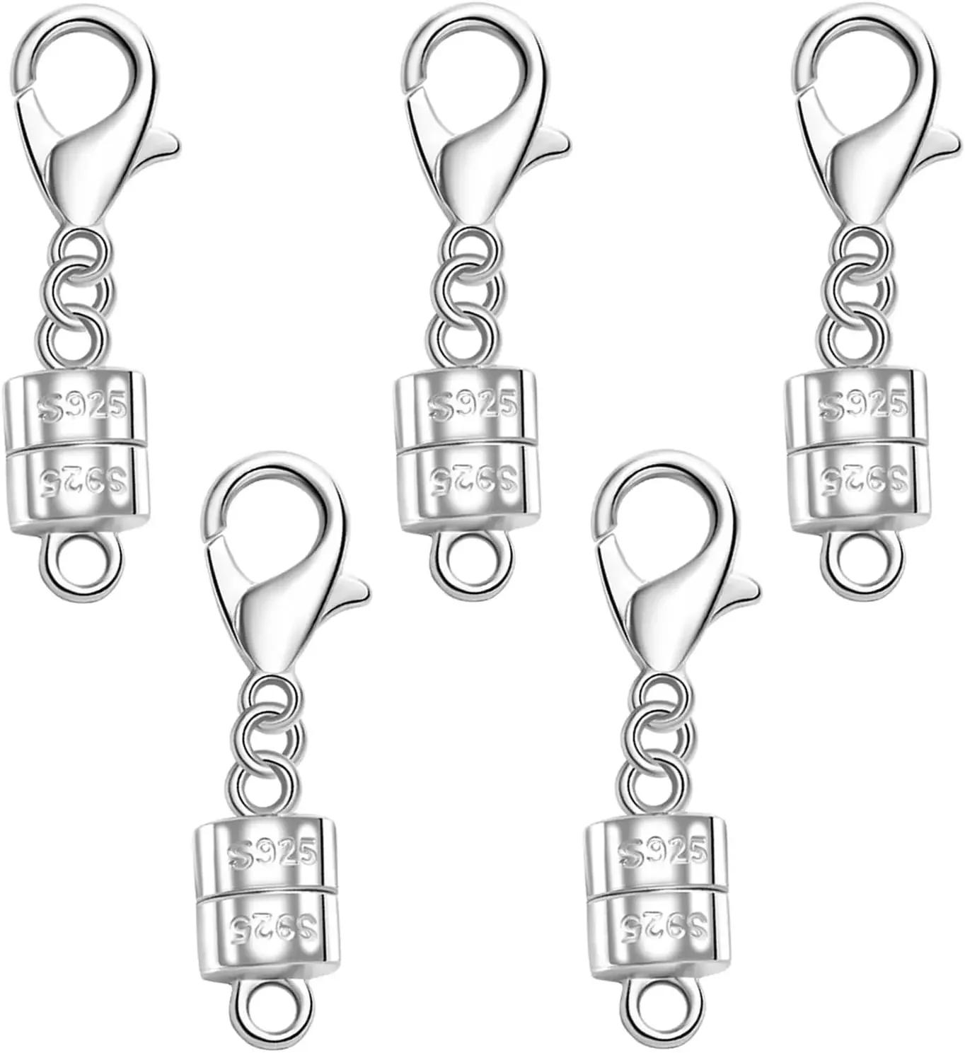 Lobster Clasp Silver - 925 Silver Magnetic Necklace Clasp with