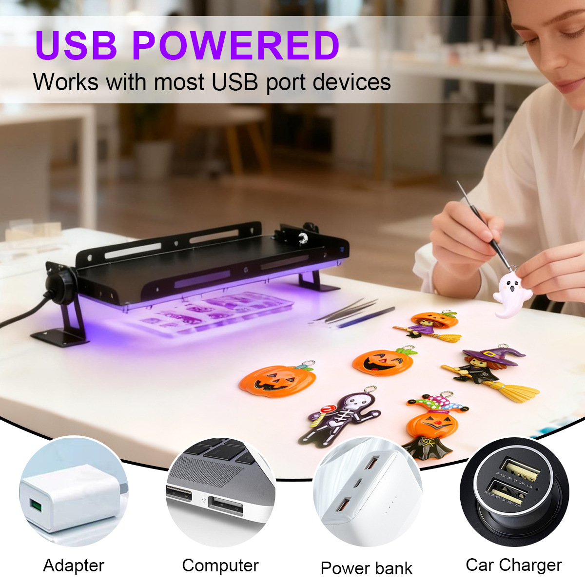 50 96 144 LED UV Resin Curing  - đánh giá và giá Jewelry Making Dc